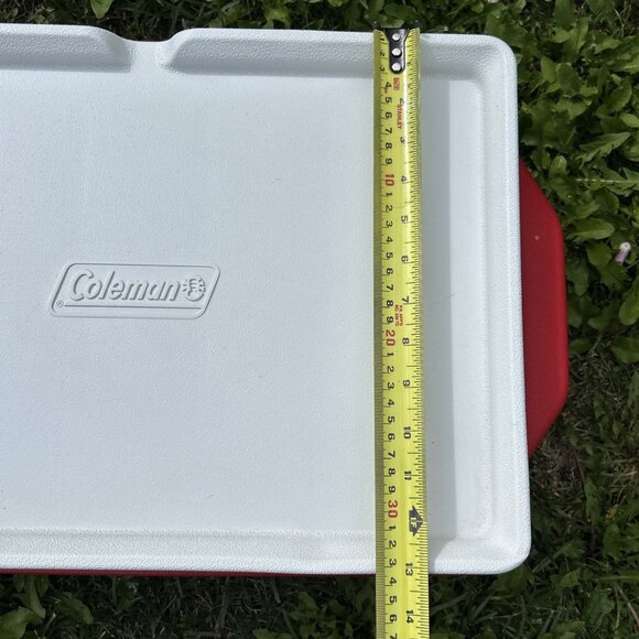 Coleman Party Stacker HEINZ Plastic Cooler Stackable 24-Can Red White 6225 - Picture 8 of 11